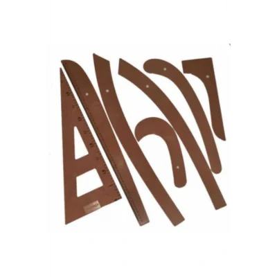 Genel Ürün Taba Plastik Riga Cetvel Takım 7 Parça