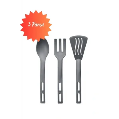 Genel Ürün 3lü Servis Seti: Kaşık, Spatula ve Çatal, Şık ve Kullanışlı Tasarım