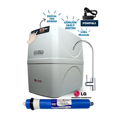 Genel Ürün Pompalı Dijital Tds Ekranı Ekstra Mineral Filtreli Premium Su Arıtma Cihazı