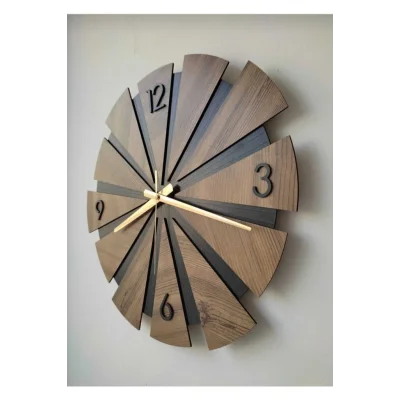 Kol Saati Ahşap Katmanlı Organik Duvar Saati