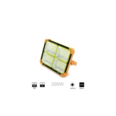 Genel Ürün 200W Taşınabilir Şarjlı Solar Projektör 6400K - 4000K - 3200K - CT-4698