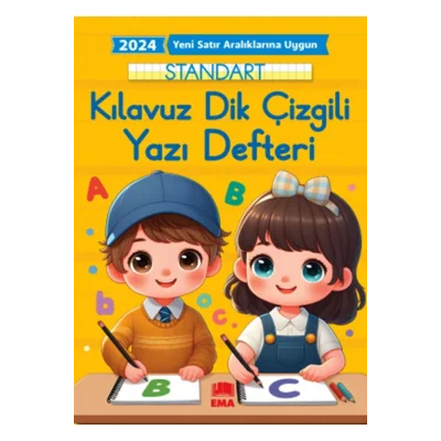 Genel Ürün 2024 Yeni Satır Aralıklarına Uygun Standart Klavuz Dik Çizgili Güzel Yazı Defteri (2 Adet)