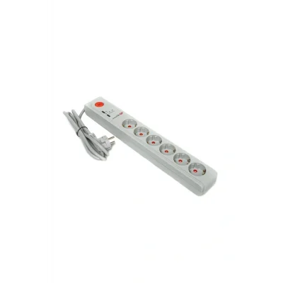 Genel Ürün Çocuk Korumalı Seyyar Çoklu Grup Priz Ri-tech 6lı Şok Korumalı Anahtarlı Grup Priz