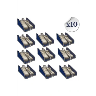 Genel Ürün 10lu Lüks Ayakkabı Düzenleyici Bavul içi ve Raf Organizer, Şeffaf Koruyucu Renkli Fermuarlı Kılıf