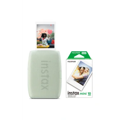 Genel Ürün Instax mini Link 3 Yeşil Akıllı Telefon Yazıcısı ve 10lu mini Film