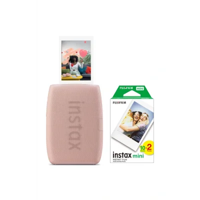 Genel Ürün Instax mini Link 3 Pembe Akıllı Telefon Yazıcısı ve 20li mini Film