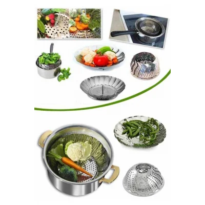 Genel Ürün Katlanabilir Buharda Sebze Pişirme Haşlama Aparatı