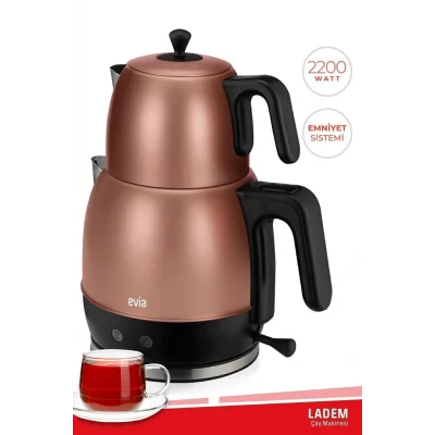 Genel Ürün Ladem Gold Geniş Kapasiteli 2200 Watt Paslanmaz Çelik Çay Makinesi Ve Su Isıtıcısı