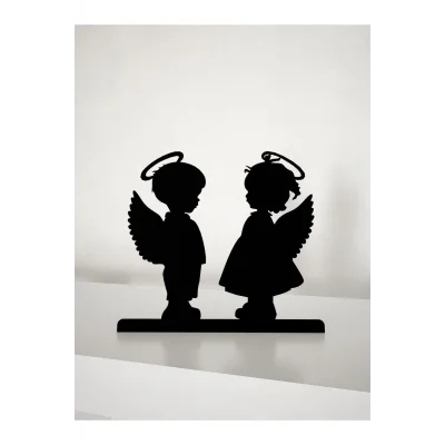 Biblo Melekler Metal Masa Süsü - Biblo - Siyah