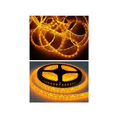 Genel Ürün 5 Metre 12 Volt 10 Çipli Iç Mekan Amber Işık Şerit Led (ct-4485)