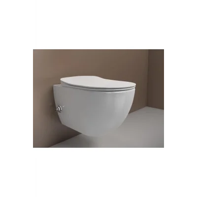 Genel Ürün Rim-Off Asma Klozet Entegre Taharet Musluklu (Sıcak+Soğuk)