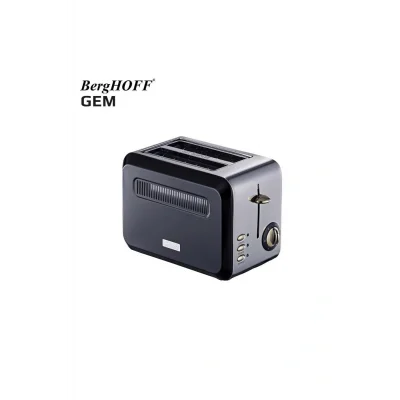 Genel Ürün Gem Tıtan Parlak Gümüş Siyah Iki Dilim Ekmek Kızartma Makinesi
