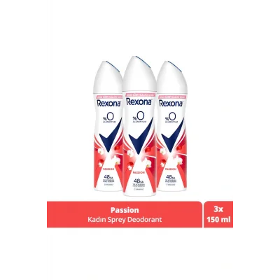 Genel Ürün Kadın Sprey Deodorant Passion %0 Alüminyum 150 ml X3