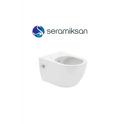 Genel Ürün Hill Kanalsız Entegre Ara Musluklu Asma Klozet A031155h, Yavaş Kapak