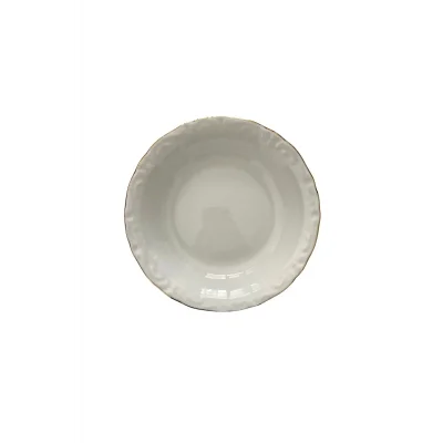 Genel Ürün 6lı  Altın Yaldızlı 16 cm Porselen Çukur Tabak