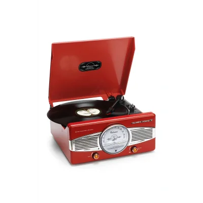 Genel Ürün Tt-27 Kırmızı Dahili Hoparlörlü Retro Pikap