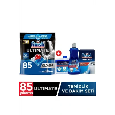 Genel Ürün Ultimate 85 Kapsül Bulaşık Makinesi Deterjanı Tableti + Temizlik ve Bakım Seti
