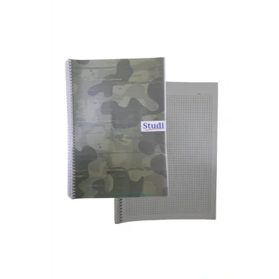 Genel Ürün Kareli 72 Yaprak Spiralli Defter A4 Boy Desenli Plastik Kapak 1 Adet 72 yp Spralli Plastik Kap