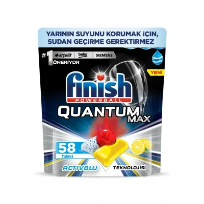 Genel Ürün Powerball Quantum Max Limon 58li Bulaşık Makinesi Tableti