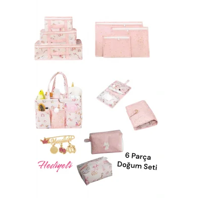 Genel Ürün Baby Doğum Çantası Çok Kullanışlı Düzenleyici Set 11 Parça Yaka Iğnesi Hediyeli