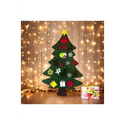 Genel Ürün Yılbaşı Ağacı Keçe Ağaç Yeni Yıl Ağacı Noel Ağacı Christmas Tree Led Işıklı Yeniyıl Etkinlik Set