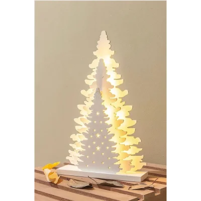 Genel Ürün Led Işıklı Üçlü Çam Yılbaşı Dekoru- Yılbaşı Dekorasyonu, Yılbaşı Hediyesi