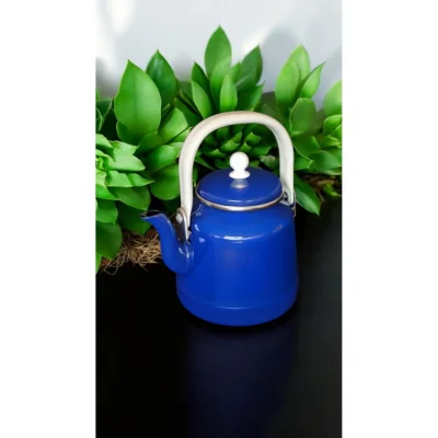 Genel Ürün Emaye Çaydanlık 1,5 Litre Tekli Üstten Tutmalı Çinko Bitki Çayı Demliği