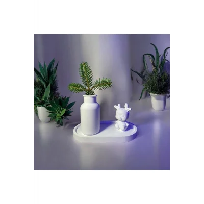 Biblo Tabak& Bohem Tarzı Düz Vazo & 3lü set Dekoratif Obje, Dekoratif Eşya, Mumluk, Biblo