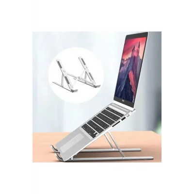 Genel Ürün Plastik Beyaz Veya Siyah Renk Katlanabilir Ayarlı Dizüstü Laptop Standı