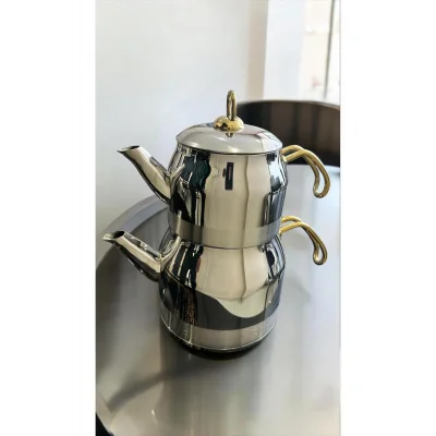 Genel Ürün Filinta Indüksiyon Taban Goldkulp Aile Boy Çelik Çaydanlık 4lt