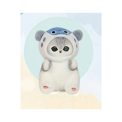 Oyuncak Mofusand balon balığı kostümlü kedi peluş oyuncak 25cm mofusand kedi peluş oyuncak uyku arkadaşı