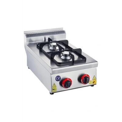 Genel Ürün İnox Karacasan Endüstriyel Snack Seri Set Üstü Lpg Tüplü Çiftli Ocak