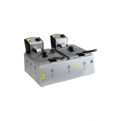 Genel Ürün İnox Karacasan Endüstriyel 5000 Wat Çiftli 3+3 Litre Elektrikli Fritöz