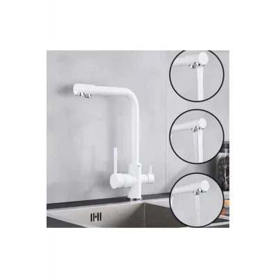 Genel Ürün E.m.abeyaz Arıtmalı 3 Yollu Mutfak Bataryası