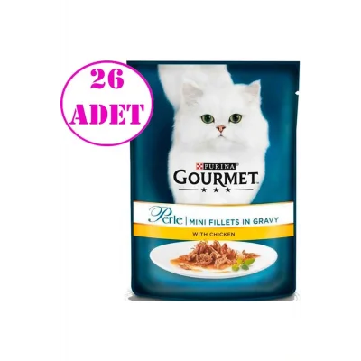 Genel Ürün Perle Izgara Tavuklu Yaş Kedi Maması 85 gr 26 Ad
