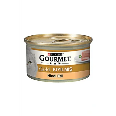 Genel Ürün Gold Kıyılmış Hindi Etli Yetişkin Kedi Konservesi 85gr X 24 Adet
