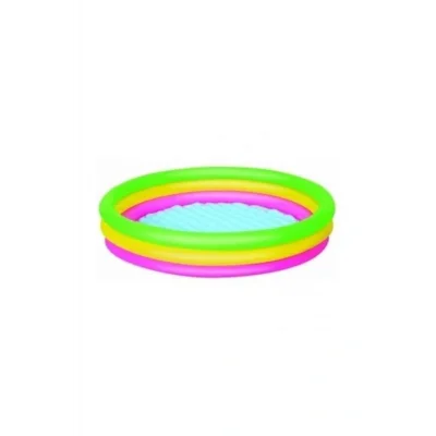 Genel Ürün 3 Halkalı Renkli Yumuşak Tabanlı Havuz 102 * 25 Cm