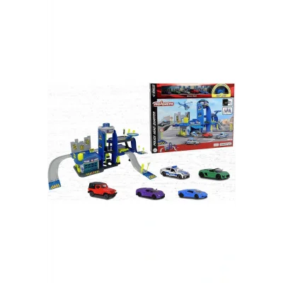 Genel Ürün Sesli Ve Işıklı Büyük Polis Istasyonu + 5 Metal (die-cast) Araçlı 212050030