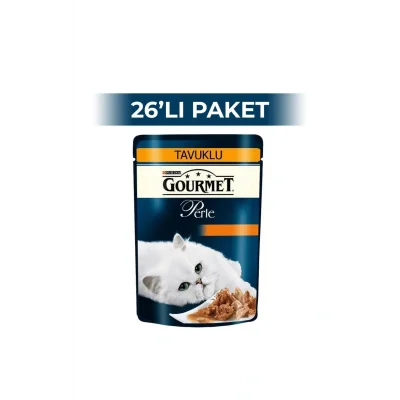 Genel Ürün Perle Izgara Tavuklu Pouch Yetişkin Kedi Yaş Maması 85 gr 26 Adet