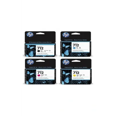 Genel Ürün 712 Siyah Kırmızı Mavi Sarı Kartuş Seti T210.230.250.630.650