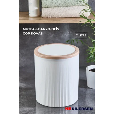 Genel Ürün 7 Litre Büyük Çöp Kovası – Ofis, Mutfak ve Banyo için Şık ve Kullanışlı