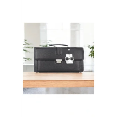 Genel Ürün Siyah Klasik Evrak Model Erkek 15.6 inç Laptop Çantası