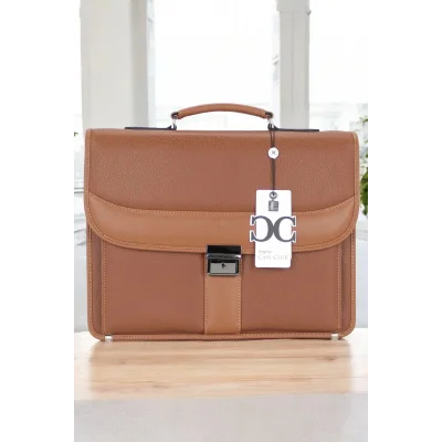 Genel Ürün Taba Klasik Evrak Model Erkek 15.6 inç Laptop Çantası