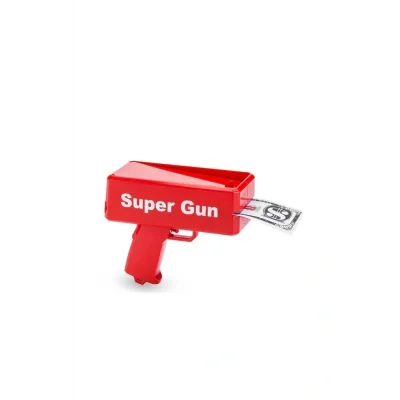 Genel Ürün Super Money Gun Para Saçma Tabancası - Kırmızı