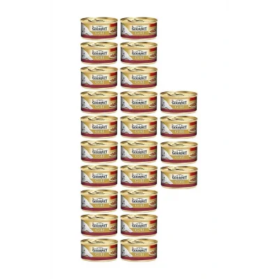 Genel Ürün Gold Parça Etli Ve Soslu Tavuklu & Ciğerli Konserve Yetişkin Kedi Maması 24 X 85 G