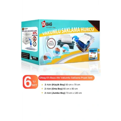 Genel Ürün Marufmarket Vakumlu Poşet Seti 6lı Baza Altı Için - Vakumlu Hurç - Vakumlu Torba