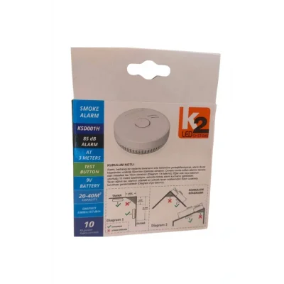 Genel Ürün Duman Dedektörü Pilli K2 Ksd001h