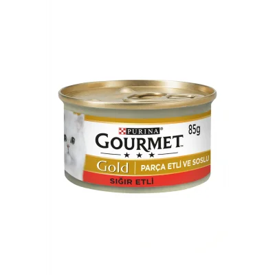 Genel Ürün Gold Parça Sığır Etli Konserve Kedi Maması 85gr
