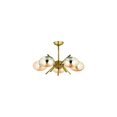 Genel Ürün Şeffaf Modern Avize E27 60w 47cm Metal Eskitme Dorbien-fz-7392-5e