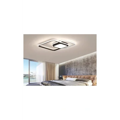 Genel Ürün Tra32001 Eco 80X58 Cm Led Avize Plafonyer Kare Drum2Belt Beyaz Işık Rengi Sıcak Beyaz 3000K